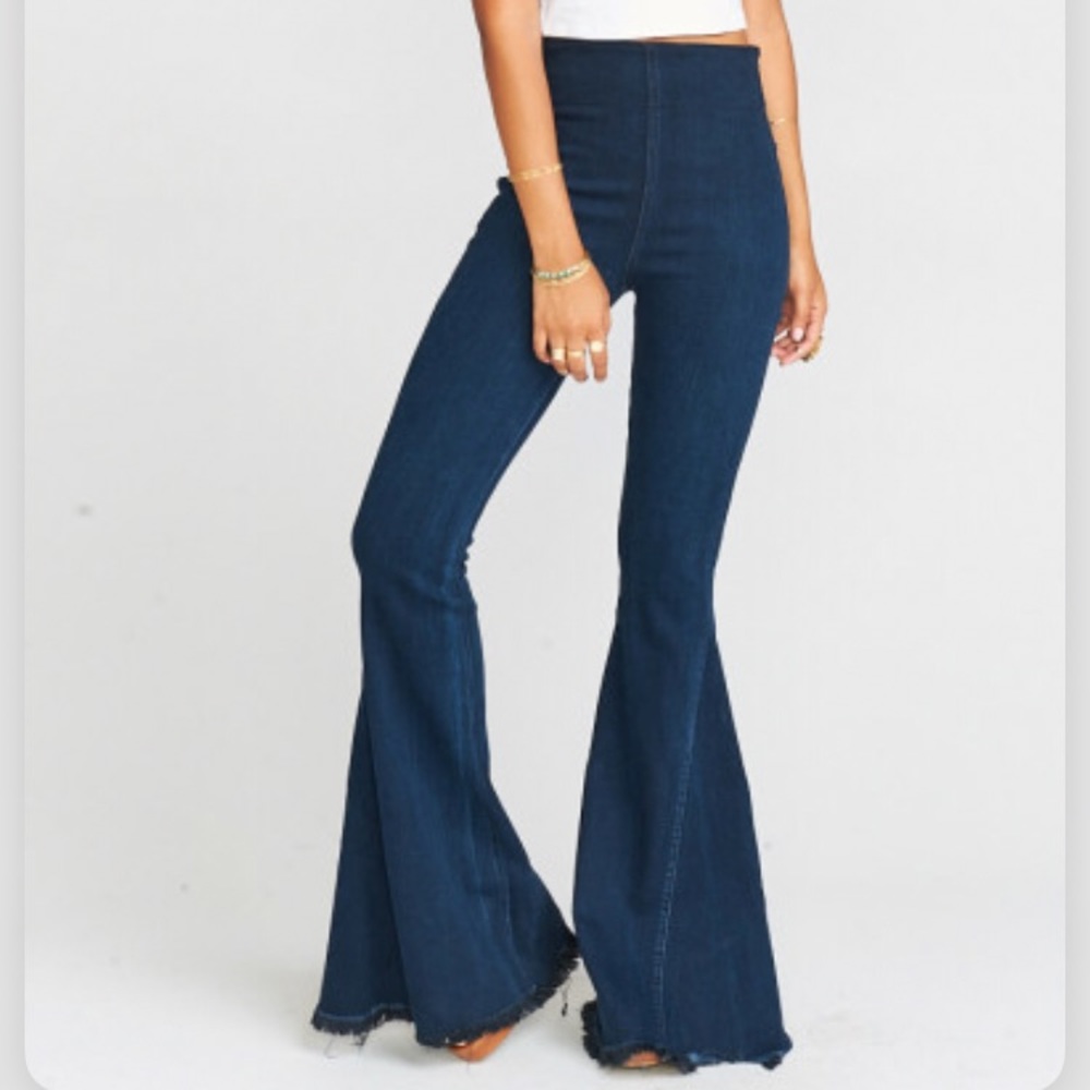 Show Me Your Mumu Berkeley Flares in dark wash